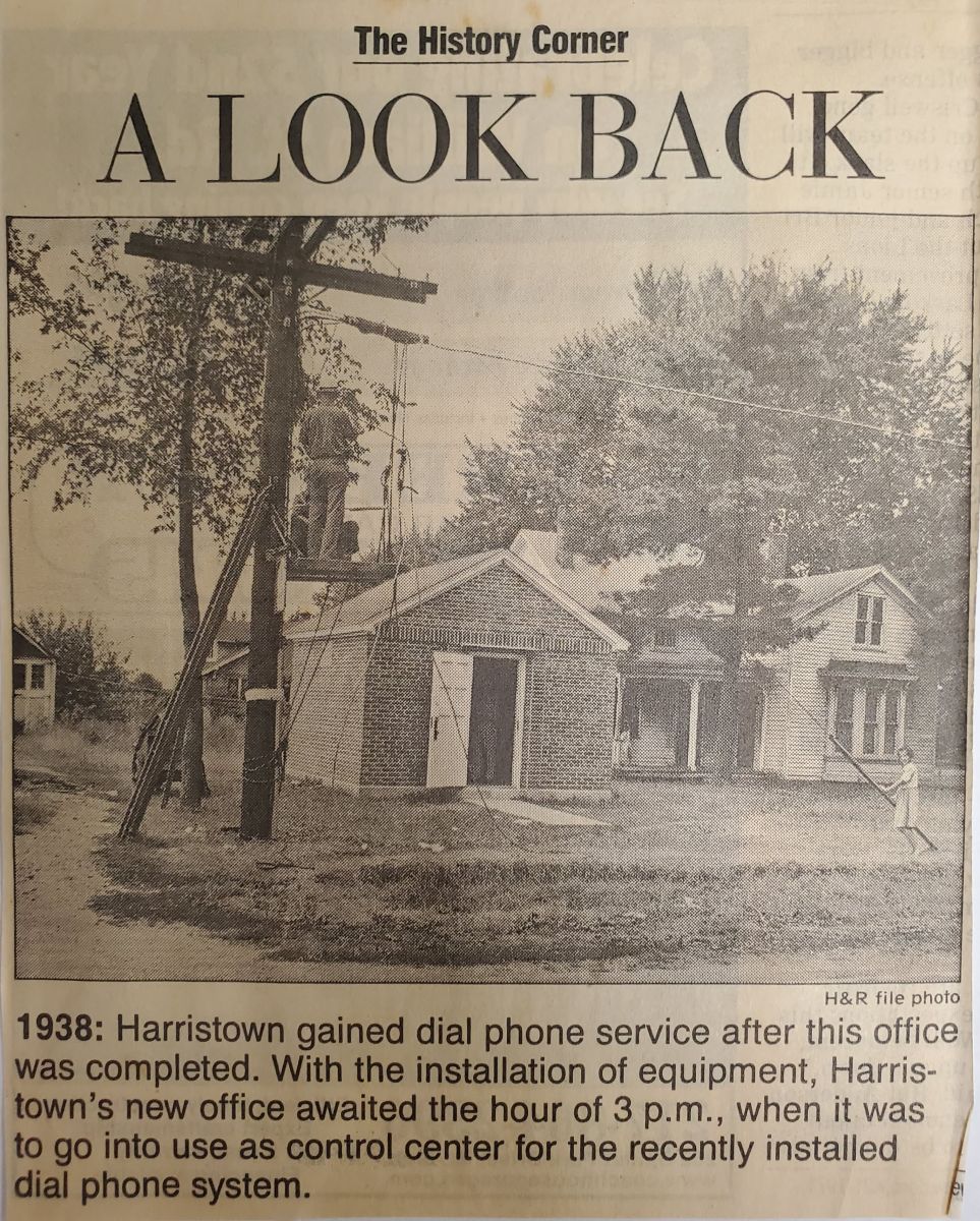 Harristown's First Phone Dial System circa. 1938