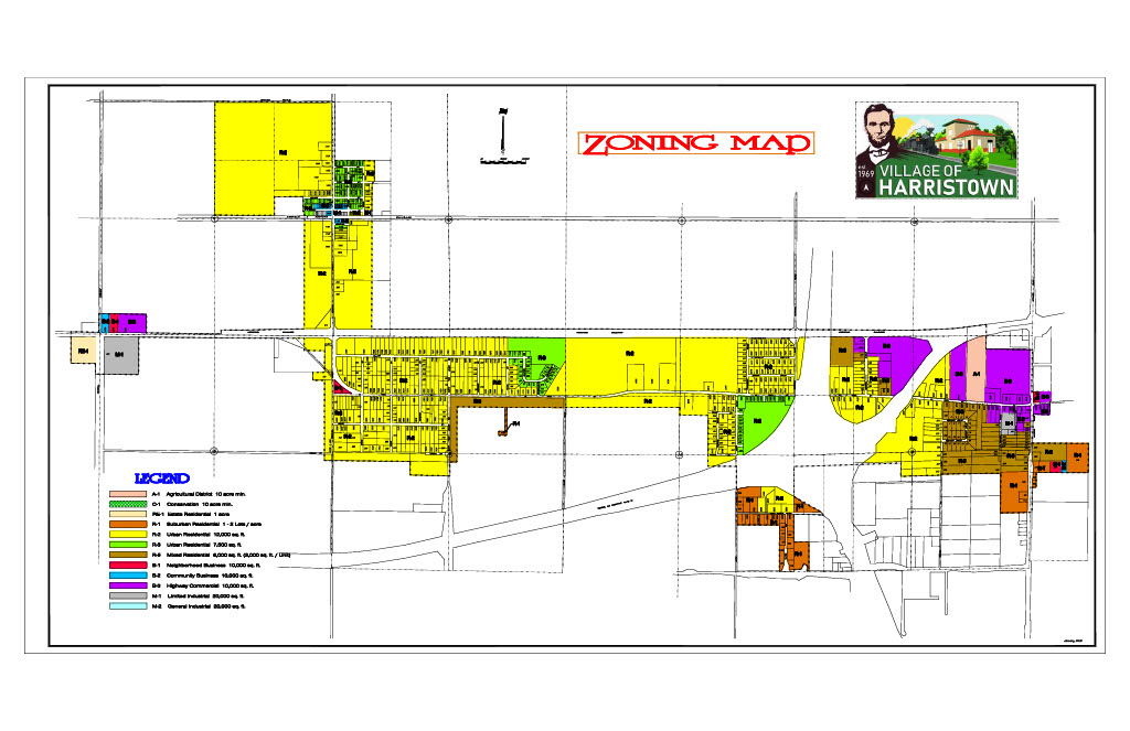 Zoning Map of Village of Harristown